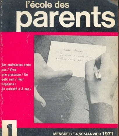 Libro usado en venta: L'ecole des parents; impreso en 1971 realizamos envios a todo el mundo.1
