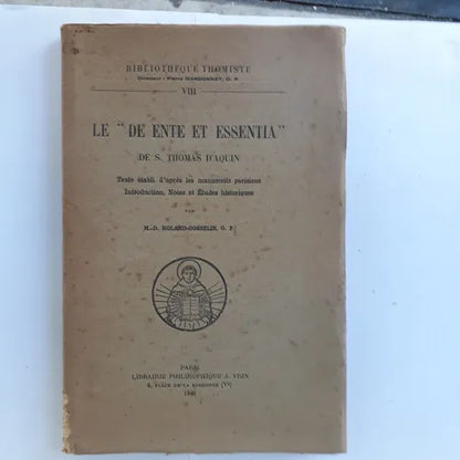Libro usado en venta: Le De ente et essentia - Texte etabli d'apres les manuscrits parisiens de S. Thomas D'Aquin; Librairie Philosophique imp en 19481.1