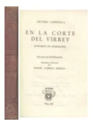 Libro usado en venta: En la corte del virrey (Estampas de evocacion) de Arturo Capdevila; editorial Aguilar realizamos envios a todo el mundo.1