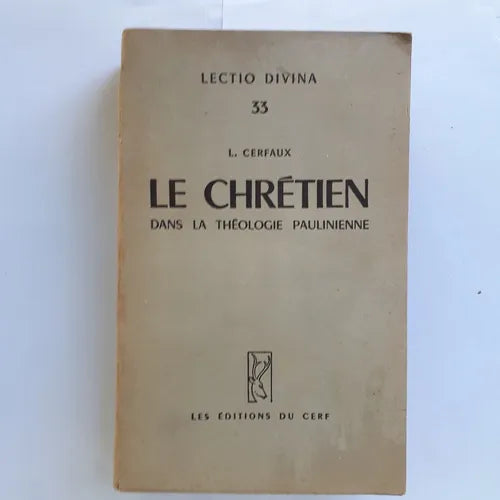 Libro usado en venta: Le Chretien dans la theologie paulinienne de L. Cerfaux; editorial Les editions du cerf impreso en 1961 envios a todo el mundo.1