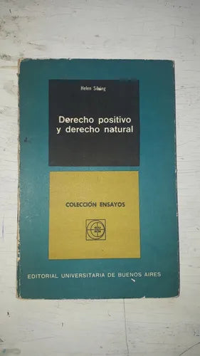 Libro usado en venta: Derecho positivo y derecho natural de Helen Silving; editorial Eudeba impreso en 1966 realizamos envios a todo el mundo.1