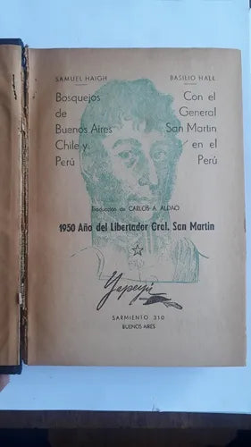 Libro usado en venta: Bosquejos de Buenos Aires, Chile y Peru - Con el General San Martin en Peru de Haigh - Basilio Hall; Yapeyu impreso en 19501.1
