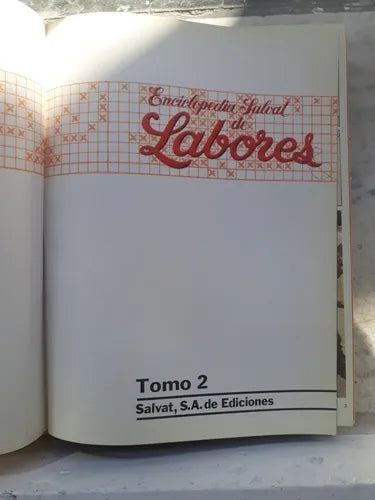 Libro usado en venta: Enciclopedia Salvat de Labores (Tomo 2); editorial Salvat impreso en 1979 realizamos envios a todo el mundo.1