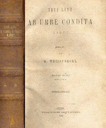 Libro usado en venta: Titi Livi Ab Urbe Condita libri de W. Weissenborn; editorial Weidmannsche Buchhandlung impreso en 1856 envios a todo el mundo.1