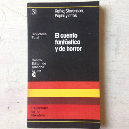 Libro usado en venta: El cuento fantastico y de horror de Kafka, Stevenson, Papini y otros; editorial Centro Editor de America Latina impreso en 1977.1
