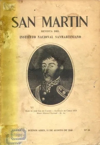Libro usado en venta: Revista del instituto nacional Sanmartiniano N? 10 de San Martin; editorial Instituto Nacional Sanmartiniano impreso en 1946.1