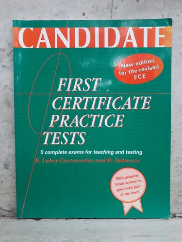 Libro usado en venta: First Certificate practice tests - 5 complete exams for teaching and testing de Coutsocostas - Dalmaris; Prentice-Hall 19961.1