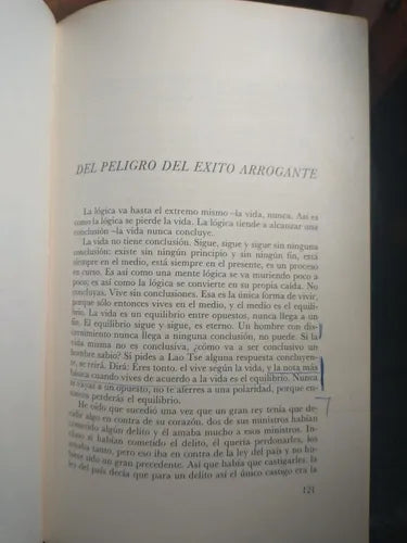 Libro usado en venta: Tao "los tres tesoros" de Bhagwan Shree Rajneesh (OSHO); editorial Sirio impreso en 1985 realizamos envios a todo el mundo.4