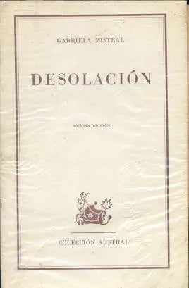 Libro usado en venta: Desolacion de Gabriela Mistral; editorial Espasa - Calpe impreso en 1972 realizamos envios a todo el mundo.1