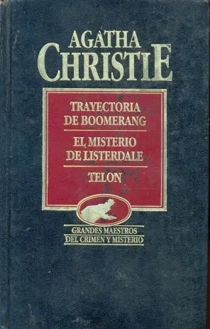 Libro usado en venta: Trayectoria de Boomerang - El misterio de Listerdale - Telon de Agatha Christie; editorial Hyspamerica impreso en 1985.1