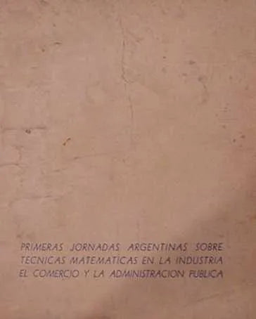 Libro usado en venta: Primeras jornadas matematicas; impreso en 1963 realizamos envios a todo el mundo.1