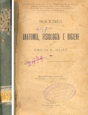 Libro usado en venta: Nociones de anatomia, fisiologia e higiene de Emilio R. Olive; editorial La Plata realizamos envios a todo el mundo.1