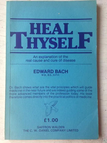 Libro usado en venta: Heal thyself - An explanation of the real cause cure of diesase de Edward Bach; editorial C. W. Daniel Company impreso en 1984.1