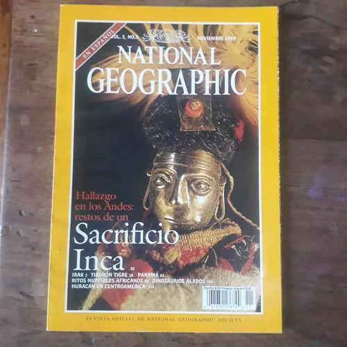 Libro usado en venta: Hallazgo en los Andes: restos de un sacrificio Inca - Vol. 5 - Nov. 1999 de National Geographic; impreso en 19991.1