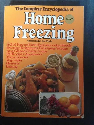 Libro usado en venta: The complete encyclopedia of home freezing de Jeni Wright; editorial Octopus Books impreso en 1982 envios a todo el mundo.1