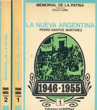 Libro usado en venta: La nueva Argentina (2 tomos) de Pedro Santos Martinez; editorial Astrea impreso en 1988 realizamos envios a todo el mundo.1