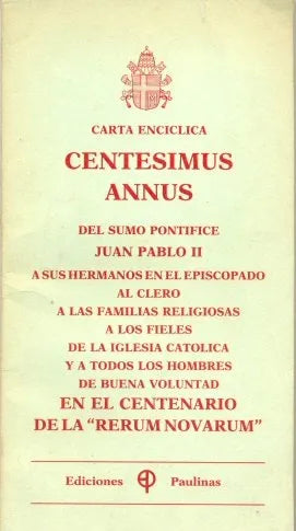 Libro usado en venta: Carta enciclica de Juan Pablo II; editorial Paulinas impreso en 1992 realizamos envios a todo el mundo.1