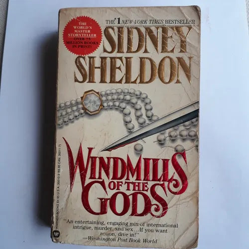 Libro usado en venta: Windmills of the gods de Sidney Sheldon; editorial Warner Books impreso en 1988 realizamos envios a todo el mundo.1