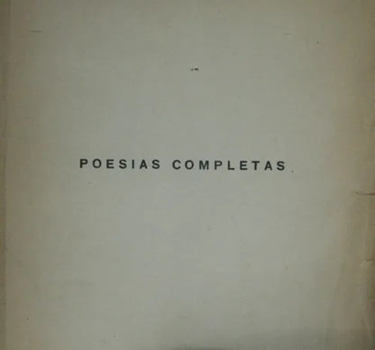 Libro usado en venta: Poes?as completas de Pedro B. Palacios; editorial Ediciones Cenit impreso en No aplica realizamos envios a todo el mundo.1
