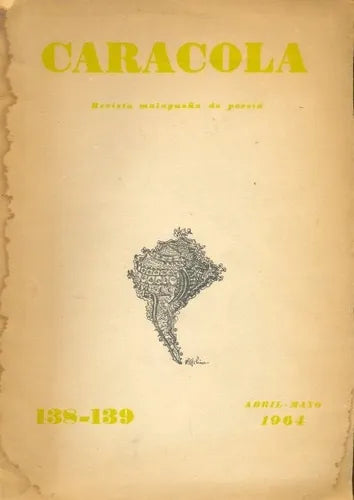 Libro usado en venta: Caracola. Revista Malague?a de poesia. Numero 138-139; editorial Buenos Aires impreso en 1964 realizamos envios a todo el mundo.1