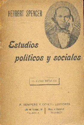 Libro usado en venta: Estudios politicos y sociales de Herbert Spencer; editorial F. Sempere realizamos envios a todo el mundo.1