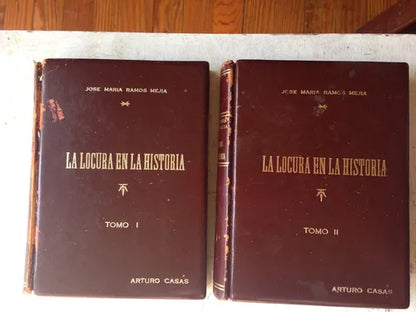 Libro usado en venta: La locura en la historia (2 Tomos) de Jose Maria Ramos Mejia; editorial Cientifica y literaria Argentina impreso en 1927.1