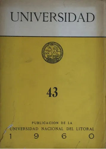 Libro usado en venta: Universidad - N? 43 de Varios; editorial Universidad Nacional del Litoral impreso en 1960 realizamos envios a todo el mundo.1