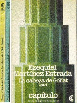 Libro usado en venta: La cabeza de Goliat de Ezequiel Martinez Estrada; editorial Centro Editor de America Latina impreso en 1981.1