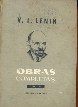 Libro usado en venta: Obras completas - Tomo XVI de Vladimir Ilich Lenin; editorial Cartago impreso en 1960 realizamos envios a todo el mundo.1
