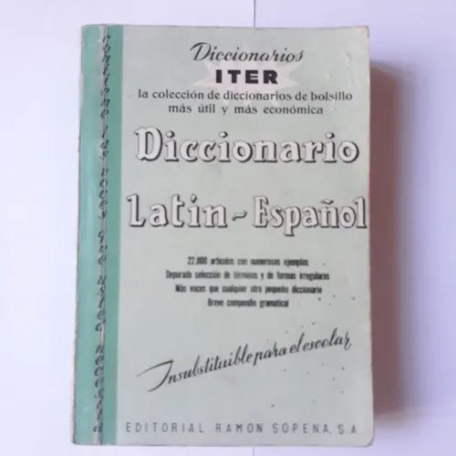 Libro usado en venta: Diccionarios Latin-Espa?ol; editorial Ramon Sopena impreso en 1974 realizamos envios a todo el mundo.1