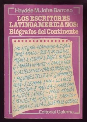 Libro usado en venta: Los escritores latinoamericanos: Biografos del continente de Haydee M. Jofre Barroso; editorial Galerna impreso en 1986.1