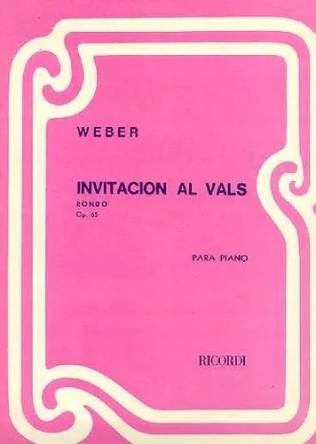 Libro usado en venta: Invitacion al vals de C. M. Weber; editorial Ricordi impreso en 1978 realizamos envios a todo el mundo.1