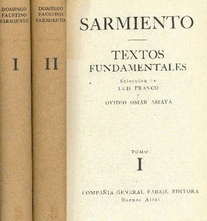 Libro usado en venta: Textos fundamentales de Domingo Faustino Sarmiento; editorial Fabril impreso en 1959 realizamos envios a todo el mundo.1