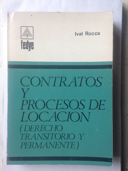 Libro usado en venta: Contratos y procesos de locacion de Ival Rocca; editorial La ley impreso en 1977 realizamos envios a todo el mundo.1