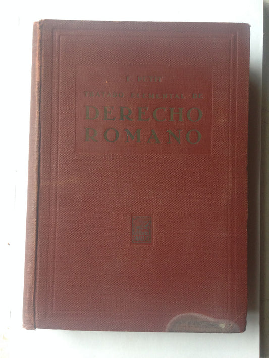 Libro usado en venta: Tratado elemental de Derecho Romano de Eugene Petit; editorial Araujo impreso en 1940 realizamos envios a todo el mundo.1