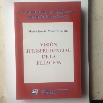 Libro usado en venta: Vision jurisprudencial de la filiacion de Maria Josefa Mendez Costa; editorial Rubinzal-Culzoni impreso en 1997.1