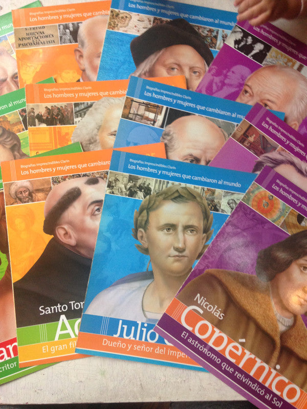 Libro usado en venta: Los hombres y mujeres que cambiaron al mundo (Sin carpeta contenedora) de Biografias imprescindibles Clarin; editorial AGEA 1.2