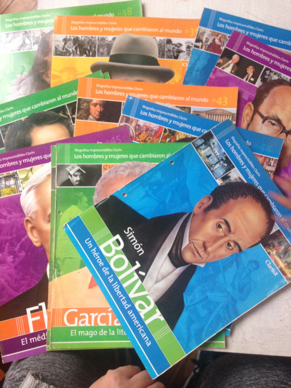 Libro usado en venta: Los hombres y mujeres que cambiaron al mundo (Sin carpeta contenedora) de Biografias imprescindibles Clarin; editorial AGEA 1.3