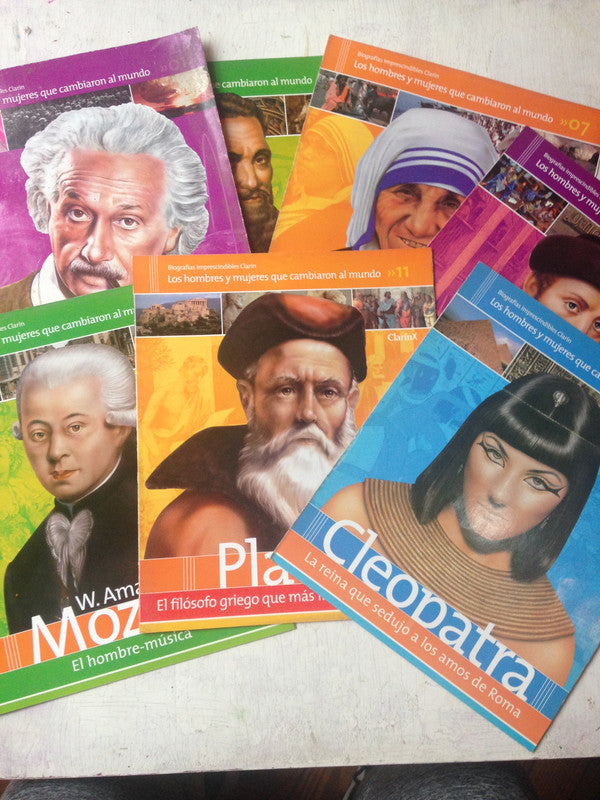 Libro usado en venta: Los hombres y mujeres que cambiaron al mundo (Sin carpeta contenedora) de Biografias imprescindibles Clarin; editorial AGEA 1.1