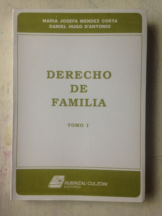 Libro usado en venta: Derecho de familia (3 Tomos) de Maria J. Mendez Costa - Daniel H. D'Antonio; editorial Rubinzal-Culzoni impreso en 1994.1