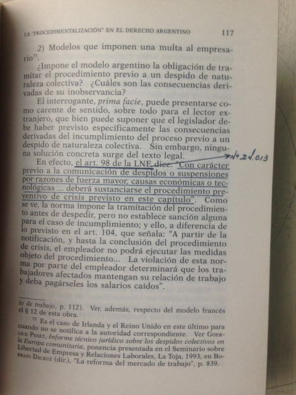 Libro usado en venta: Despido por causas economicas o empresariales de Juan A. Confalonieri (H); editorial Astrea impreso en 1997.3