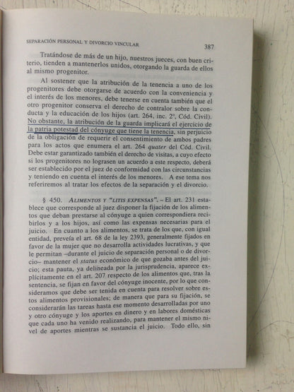 Libro usado en venta: Manual de derecho de familia de Gustavo A Bossert - Eduardo A Zannoni; editorial Astrea impreso en 1996 envios a todo el mundo.2
