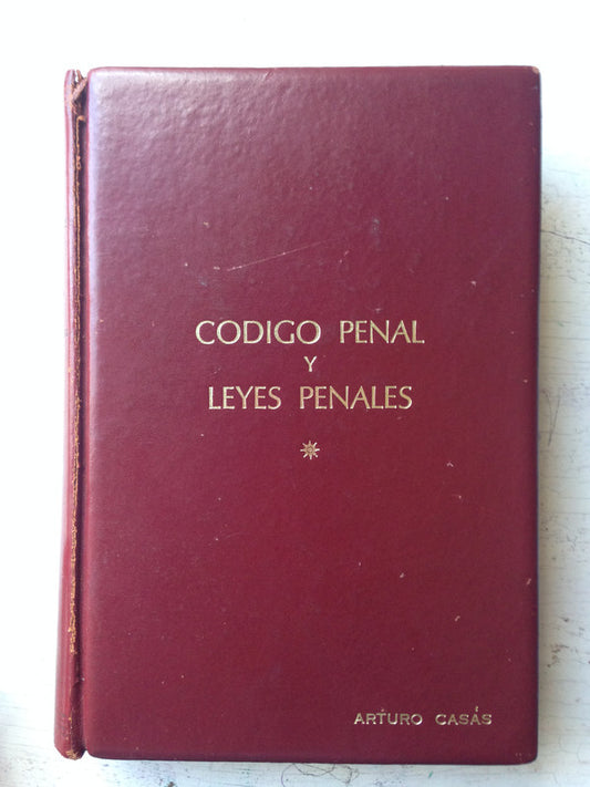 Libro usado en venta: Codigo Penal de la Nacion Argentina y Leyes penales; impreso en 1968 realizamos envios a todo el mundo.1