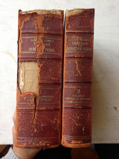 Libro usado en venta: Tratado de derecho penal (6 Tomos) de Eusebio Gomez; editorial Compañia Argentina de Editores impreso en 1939.2