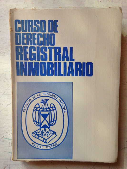 Libro usado en venta: Curso de Derecho registral inmobiliario; impreso en 1971 realizamos envios a todo el mundo.1