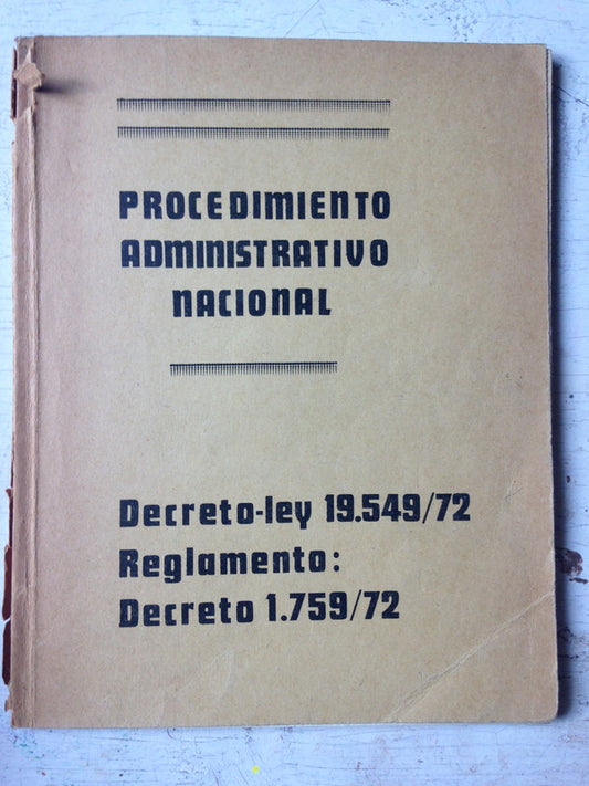 Libro usado en venta: Procedimiento administrativo nacional; realizamos envios a todo el mundo.1