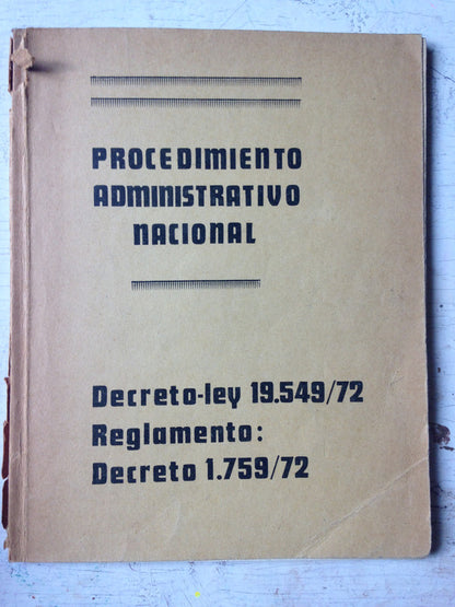 Libro usado en venta: Procedimiento administrativo nacional; realizamos envios a todo el mundo.1