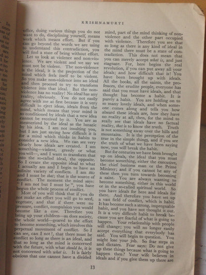 Libro usado en venta: Talks By Krishnamurti in Europe (A?os 1961-1963) de Jiddu Krishnamurti; editorial Krishnamurti Writings impreso en 1962.2