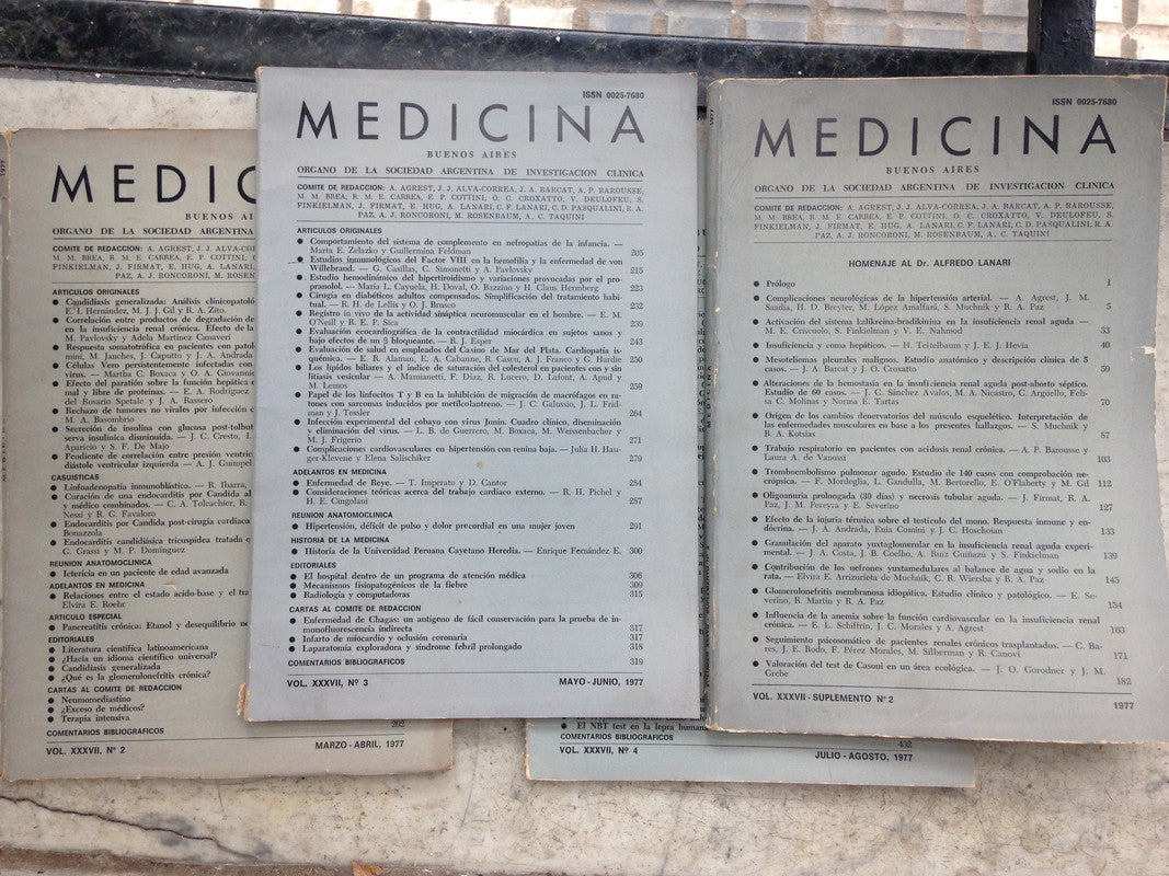Libro usado en venta: Medicina - N?2, Suplemento N?2, N? 3, N? 4 de Revista; impreso en 1977 realizamos envios a todo el mundo.1