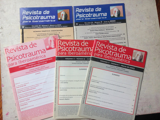 Libro usado en venta: Revista de psicotrauma para Iberoamericana Vol - N? 1 Vol.2 - N? 1 y 2 Vol.3 N? 1 y 2; impreso en 2002 envios a todo el mundo.1